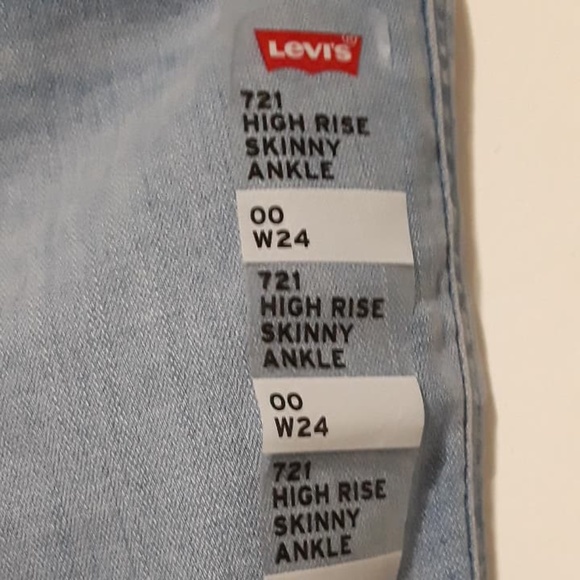 NWT Womens Levis Skinny Ankle 721 Jeans Size 24 - Picture 3 of 9